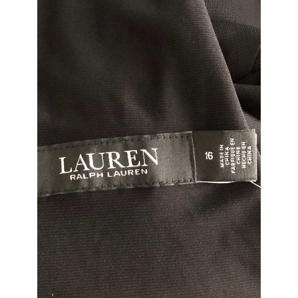 Lauren Ralph Lauren Rukan-Sleeveless Gown Women's Size 16 Black NEW - Picture 6 of 11
